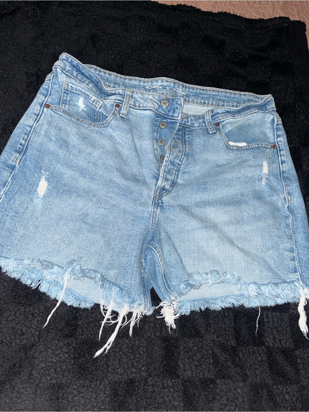 Old Navy Light Blue Frayed Denim Shorts